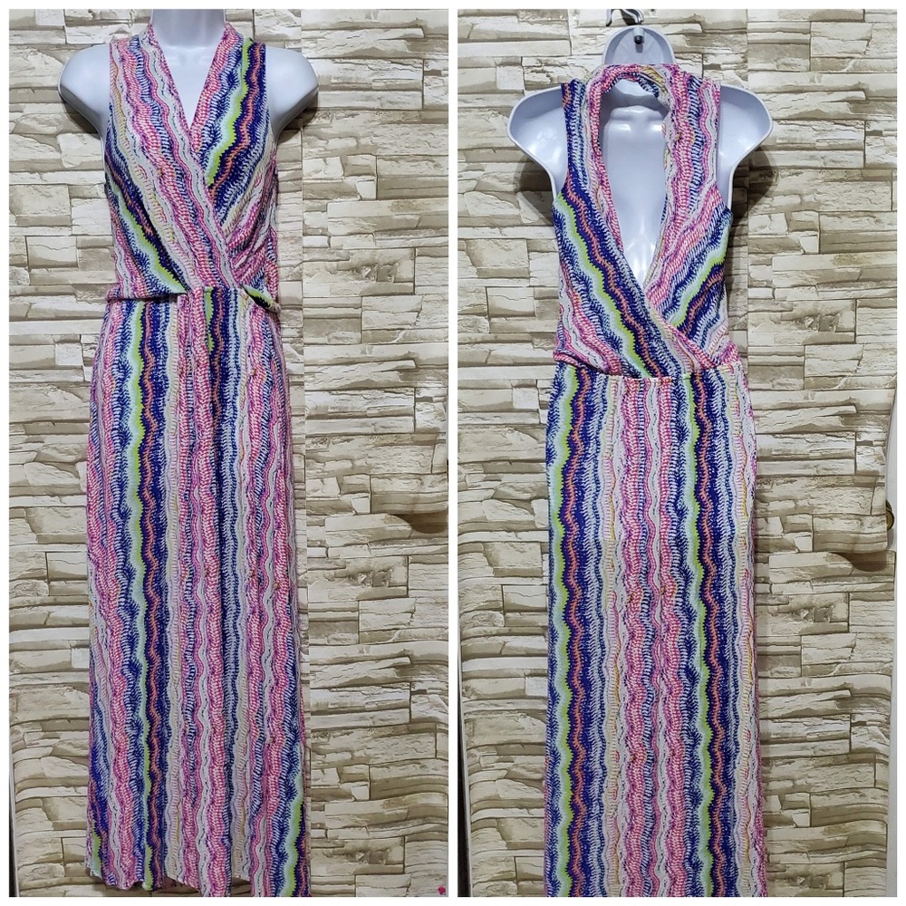 Ella Moss Anthro Cut Out Back Zuma Maxi Dress S